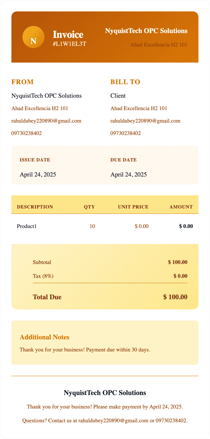 Invoice Template 2